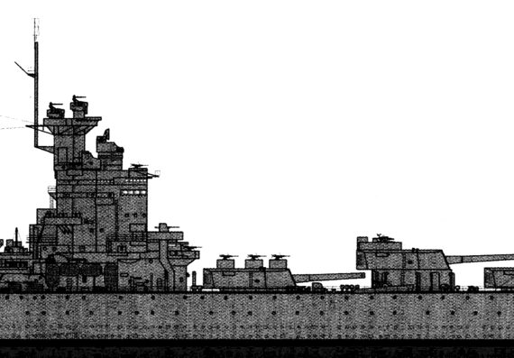 Боевой корабль HMS Nelson 1945 [Battleship] - чертежи, габариты, рисунки
